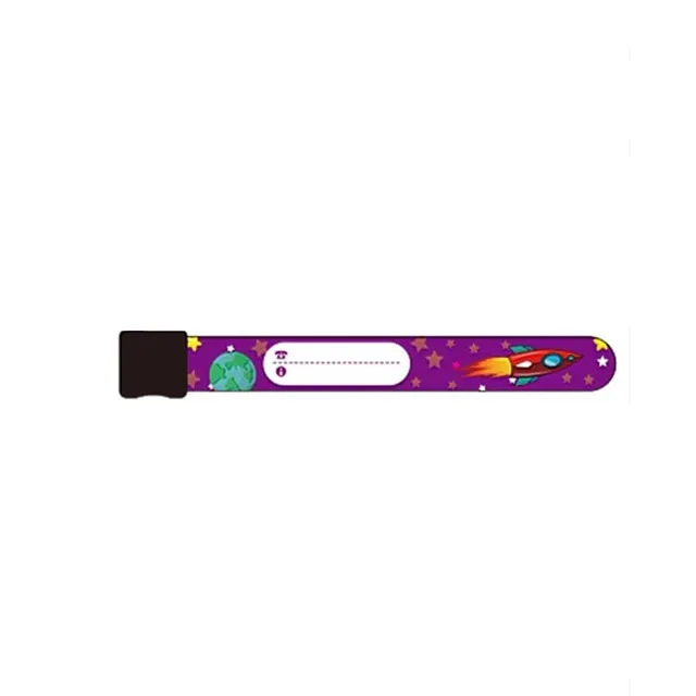 1/4pcs/Set Child Safety Identification Wristband Variety of Designs and Colours Fully Adjustable Band Reusable Safety Wristband