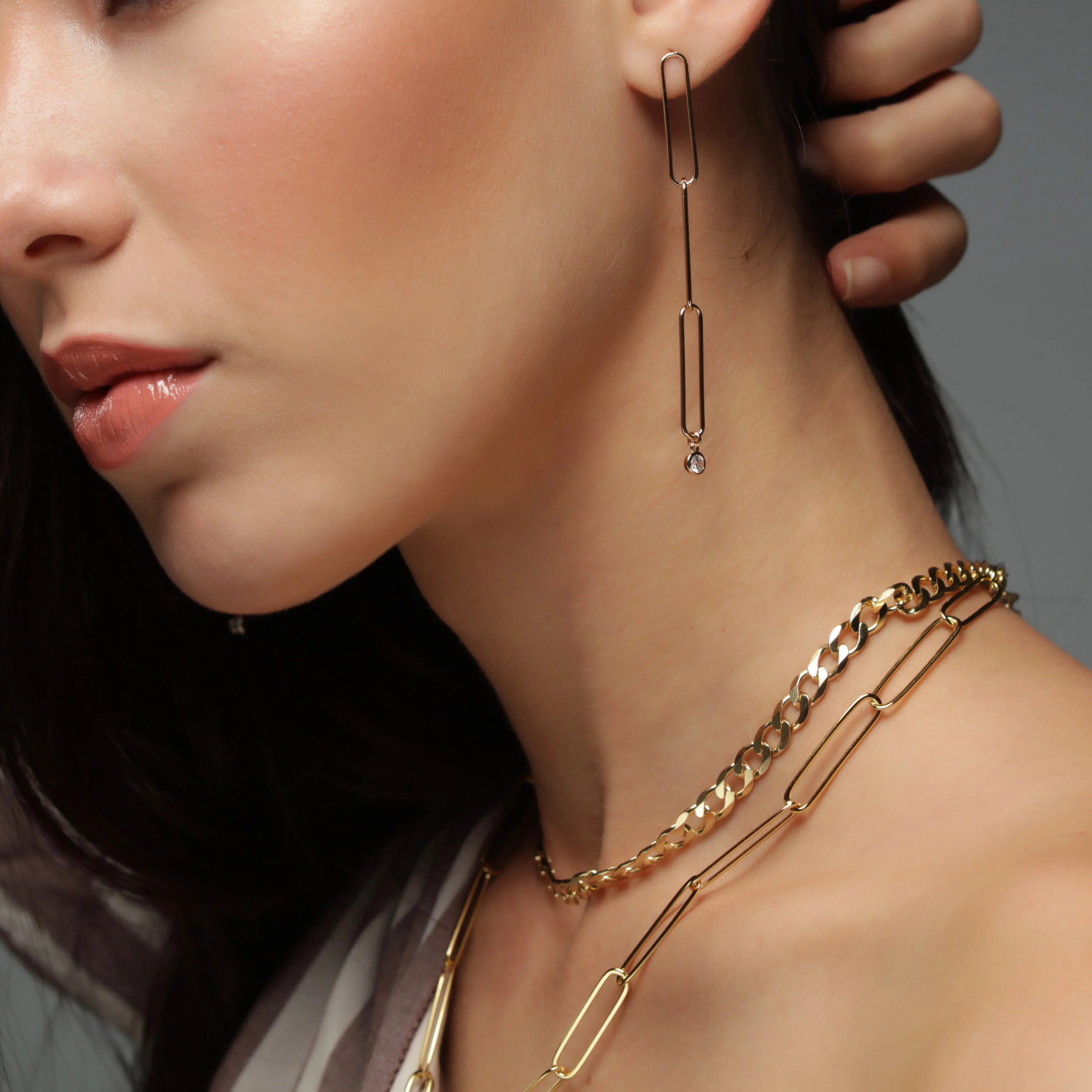 150 Flat Curb Chain Choker - Gold or Silver
