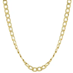 150 Flat Curb Chain Choker - Gold or Silver