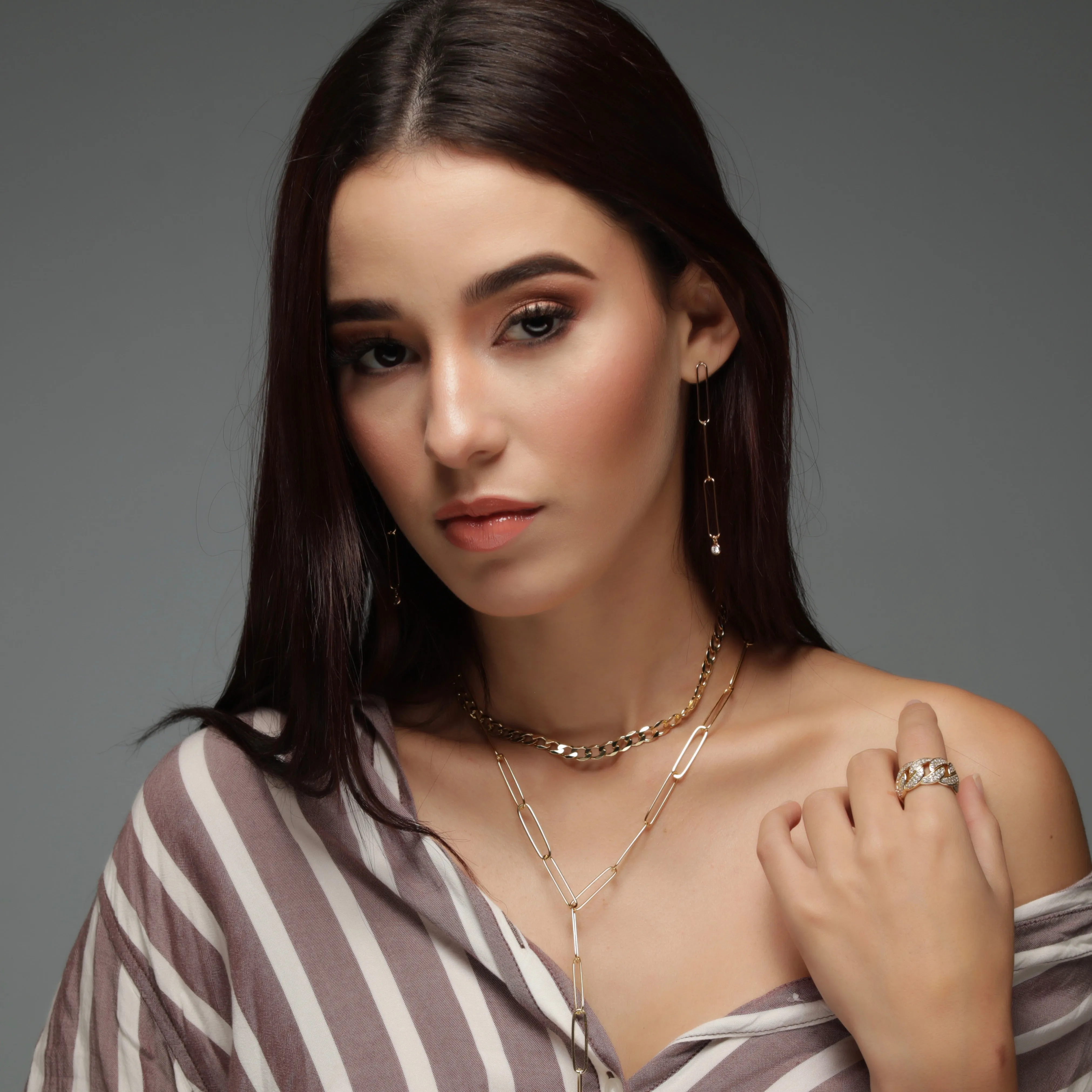 150 Flat Curb Chain Choker - Gold or Silver