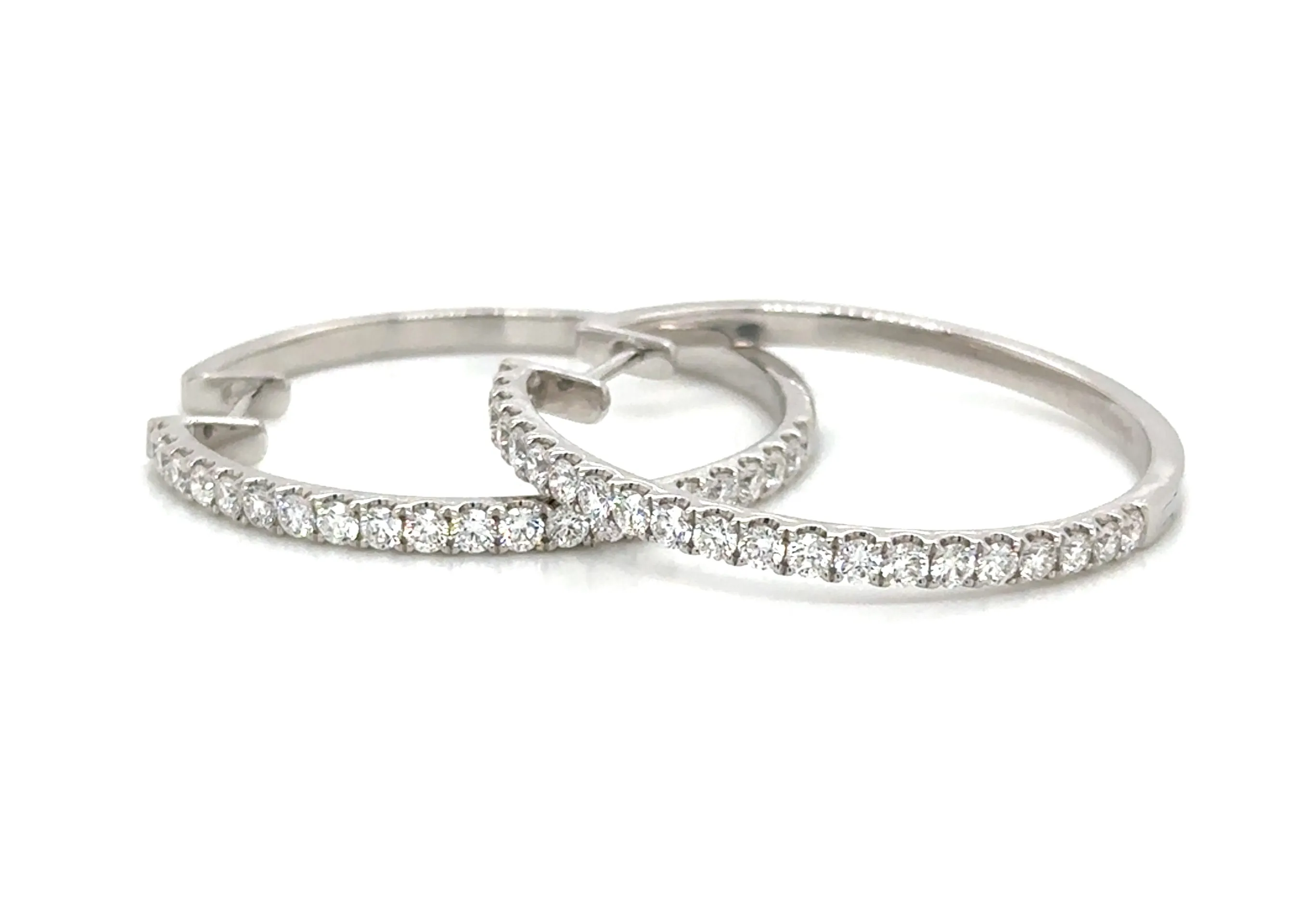 1.67ct tw Diamond Gold Hoop Earrings