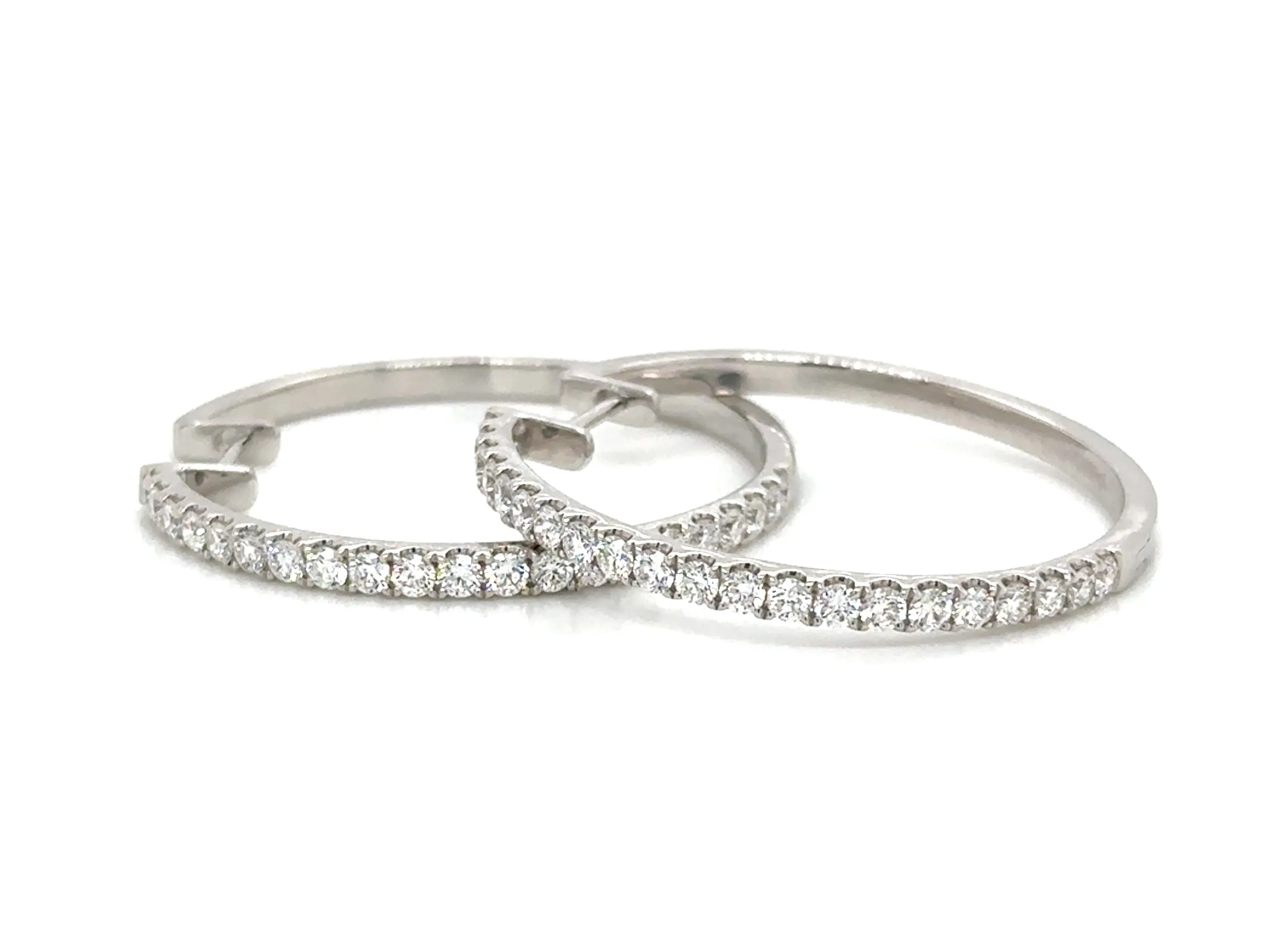 1.67ct tw Diamond Gold Hoop Earrings