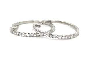 1.67ct tw Diamond Gold Hoop Earrings