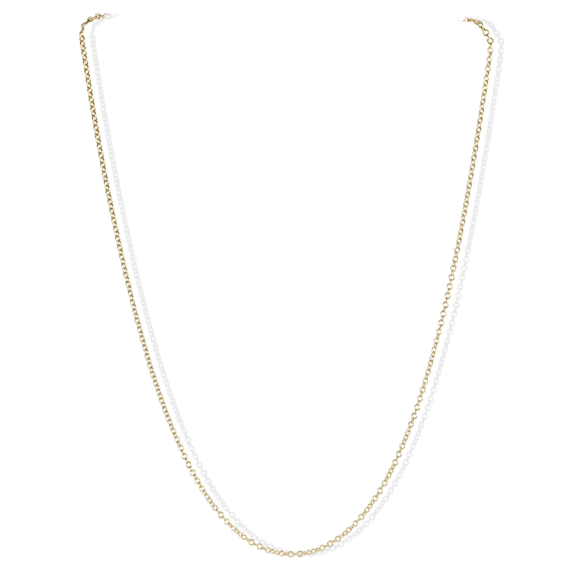 18K Gold Cable Link Chain in 16-18"