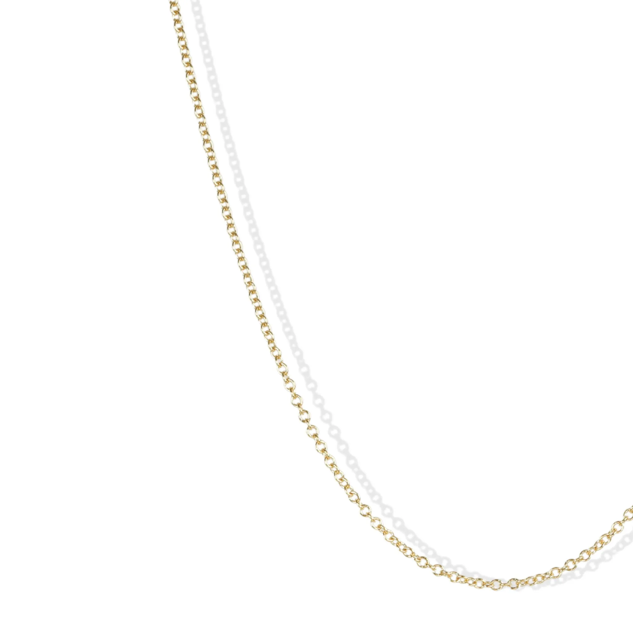 18K Gold Cable Link Chain in 16-18"