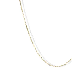18K Gold Cable Link Chain in 18"