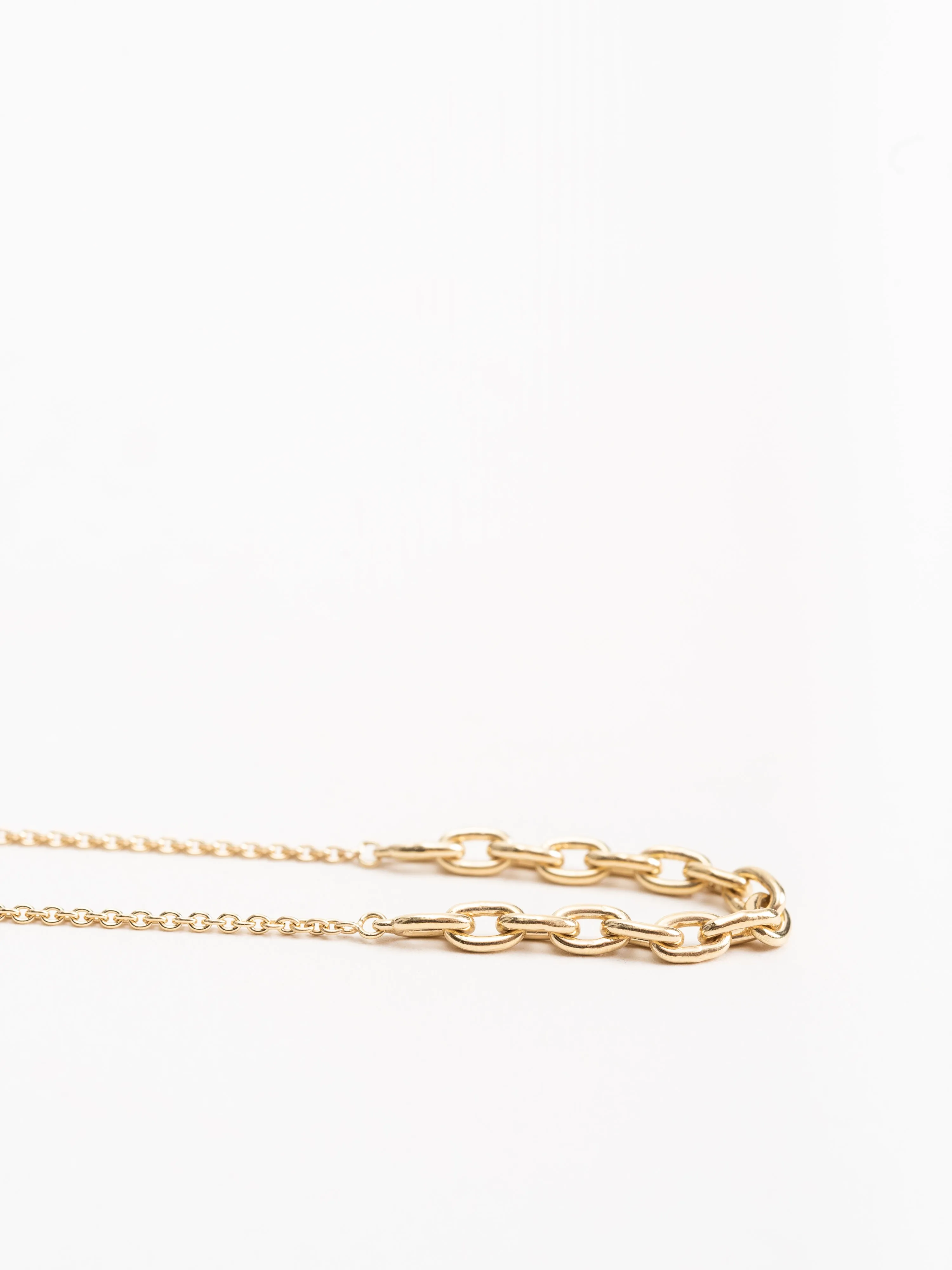 18k gold link necklace
