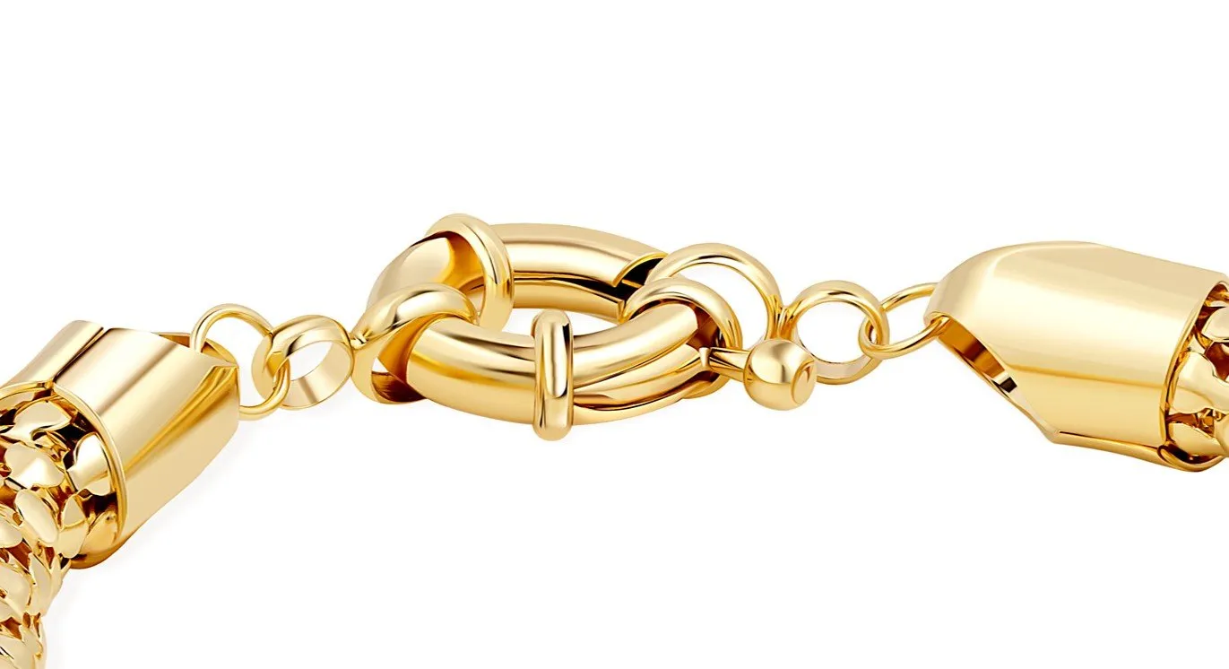 18K Gold Plated Popcorn Mesh Bracelet