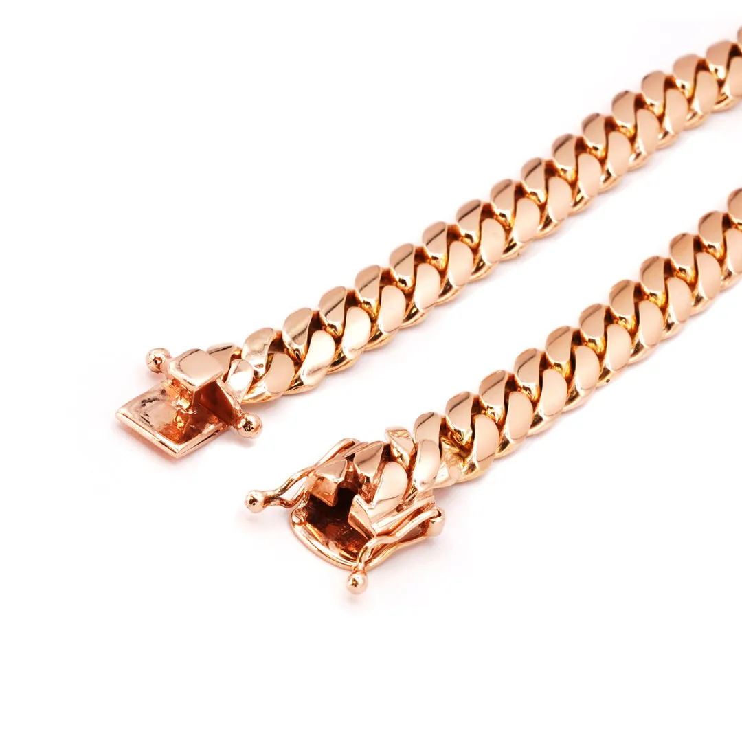 18K Rose Gold Cuban Link Chains
