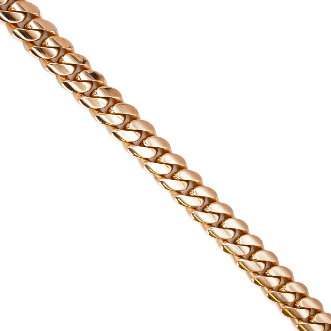 18K Rose Gold Cuban Link Chains