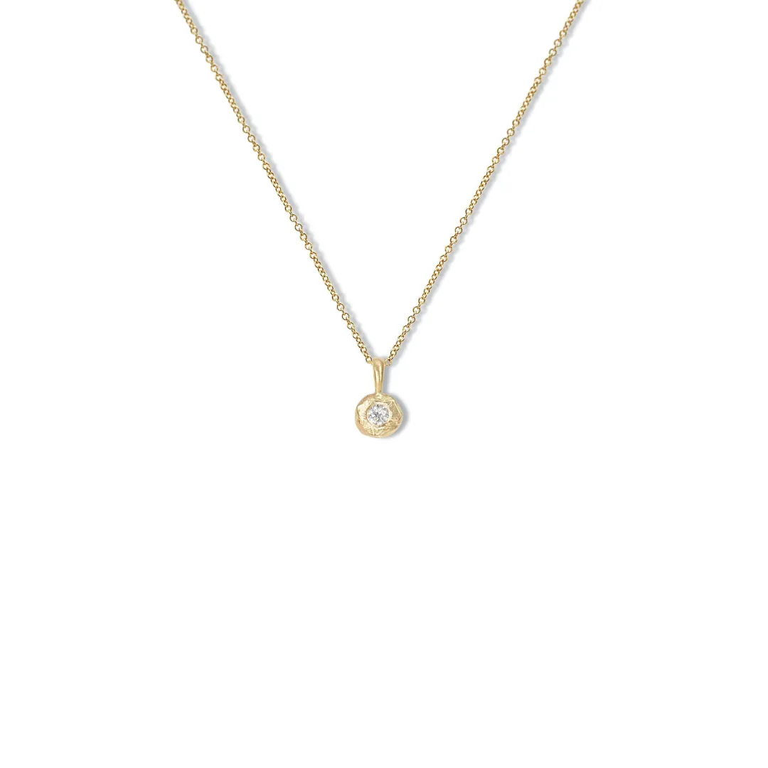 18k Single Diamond Necklace