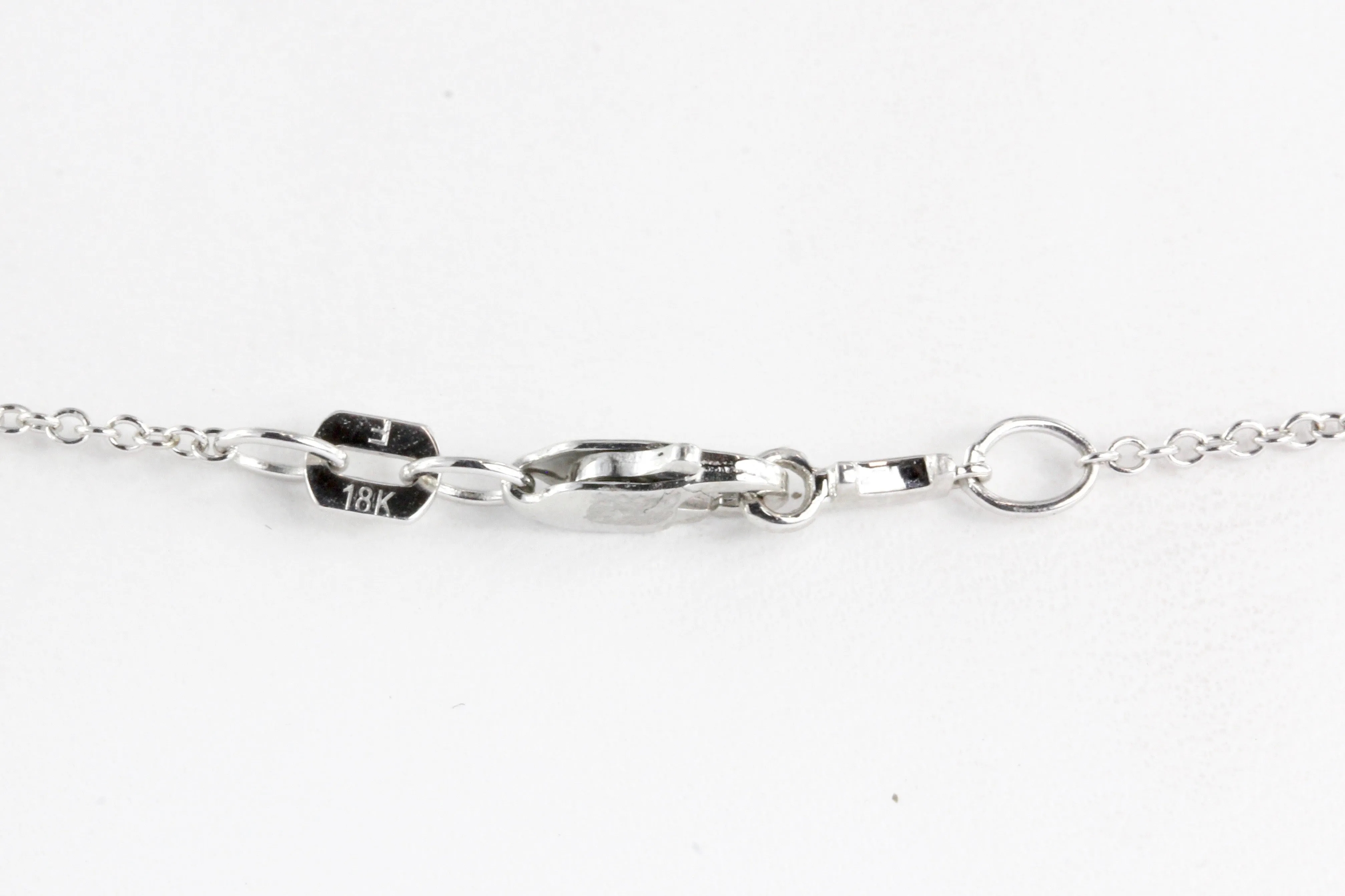 18K White Gold 1 Carat Diamond Halo Pendant Necklace 1.2 CTW
