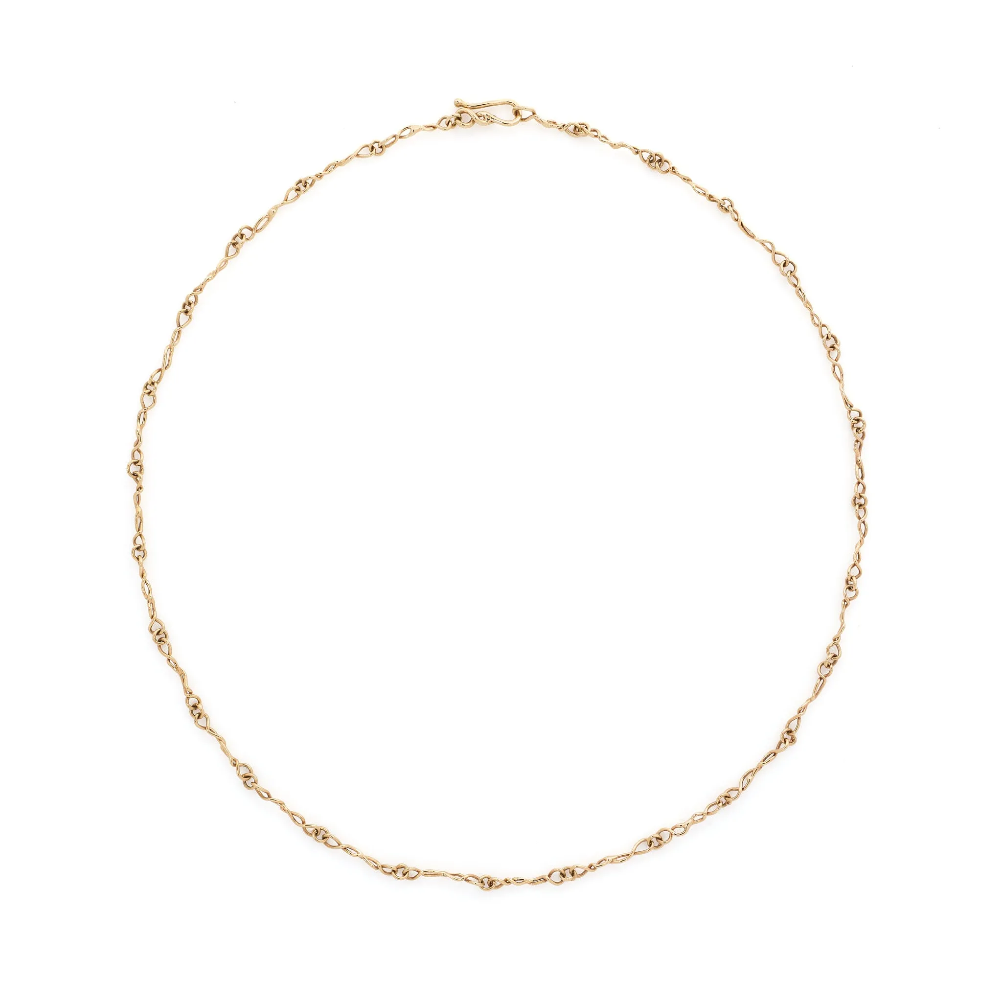 18k Yellow Gold Handmade Small Chain Necklace