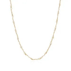 18k Yellow Gold Handmade Small Chain Necklace