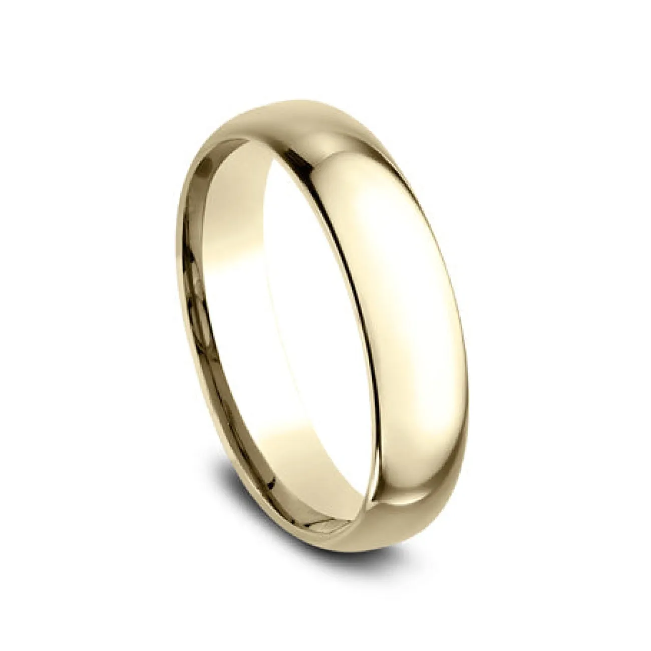 18K Yellow Gold Regular Dome Comfort Fit 5.0 Wedding Band Ring
