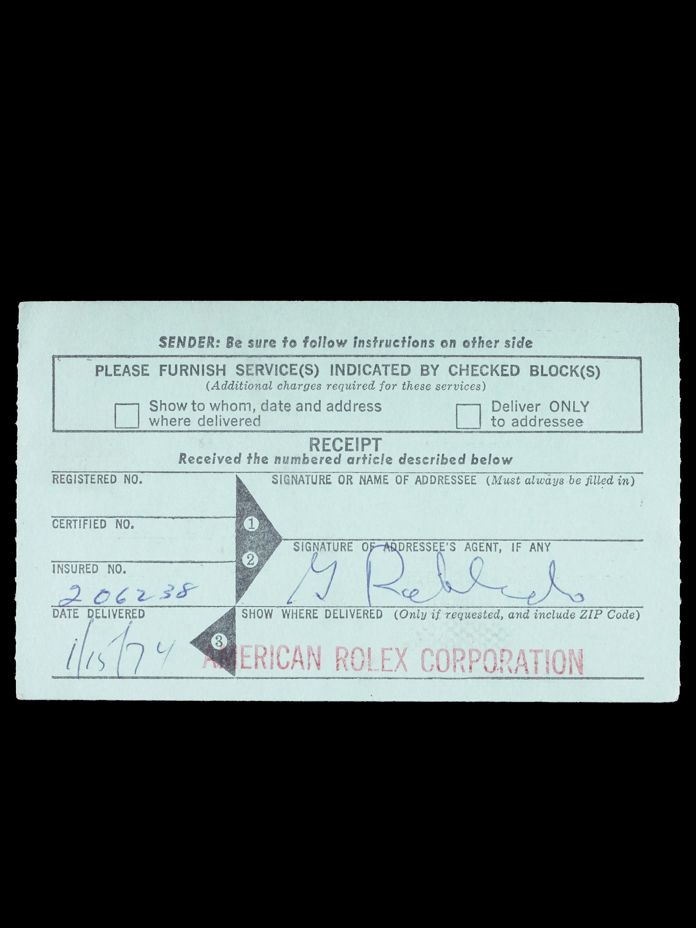 1959 Rolex Chronograph Pre-Daytona (Ref.6234) Box, Papers, Letters From Original Owner