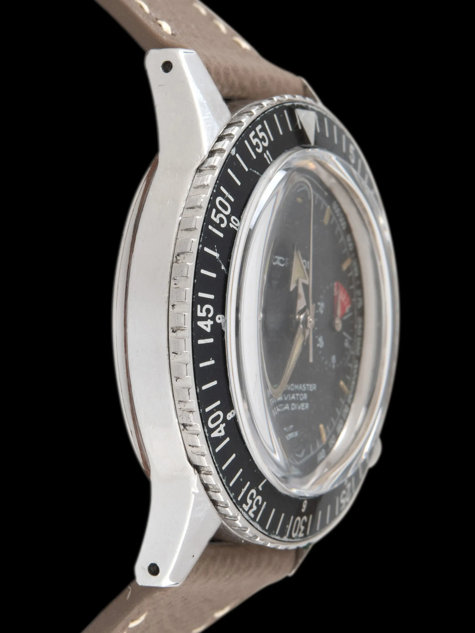 1960s Croton Chronomaster Aviator Sea Diver (Ref. 105) Valjoux Cal. 92