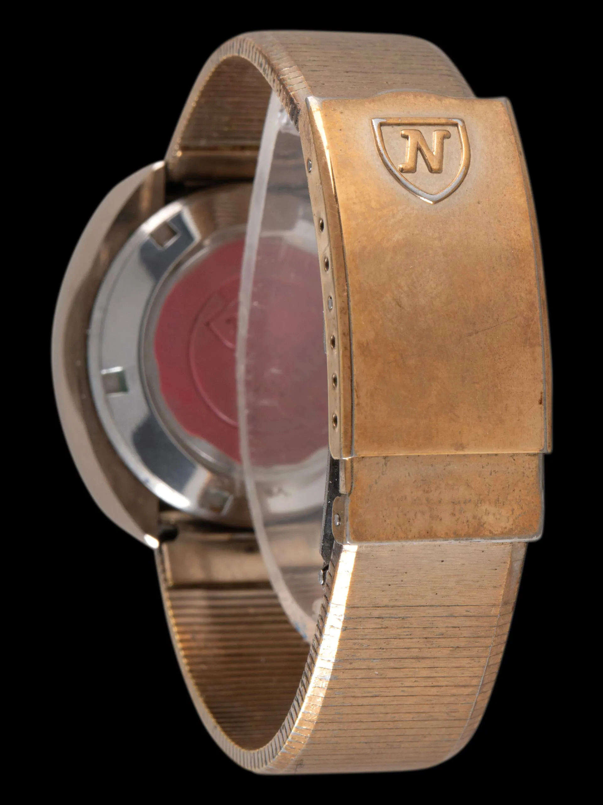 1970s Nivada Automatic Branca (Ref. 98216) Tiger Eye Stone Dial