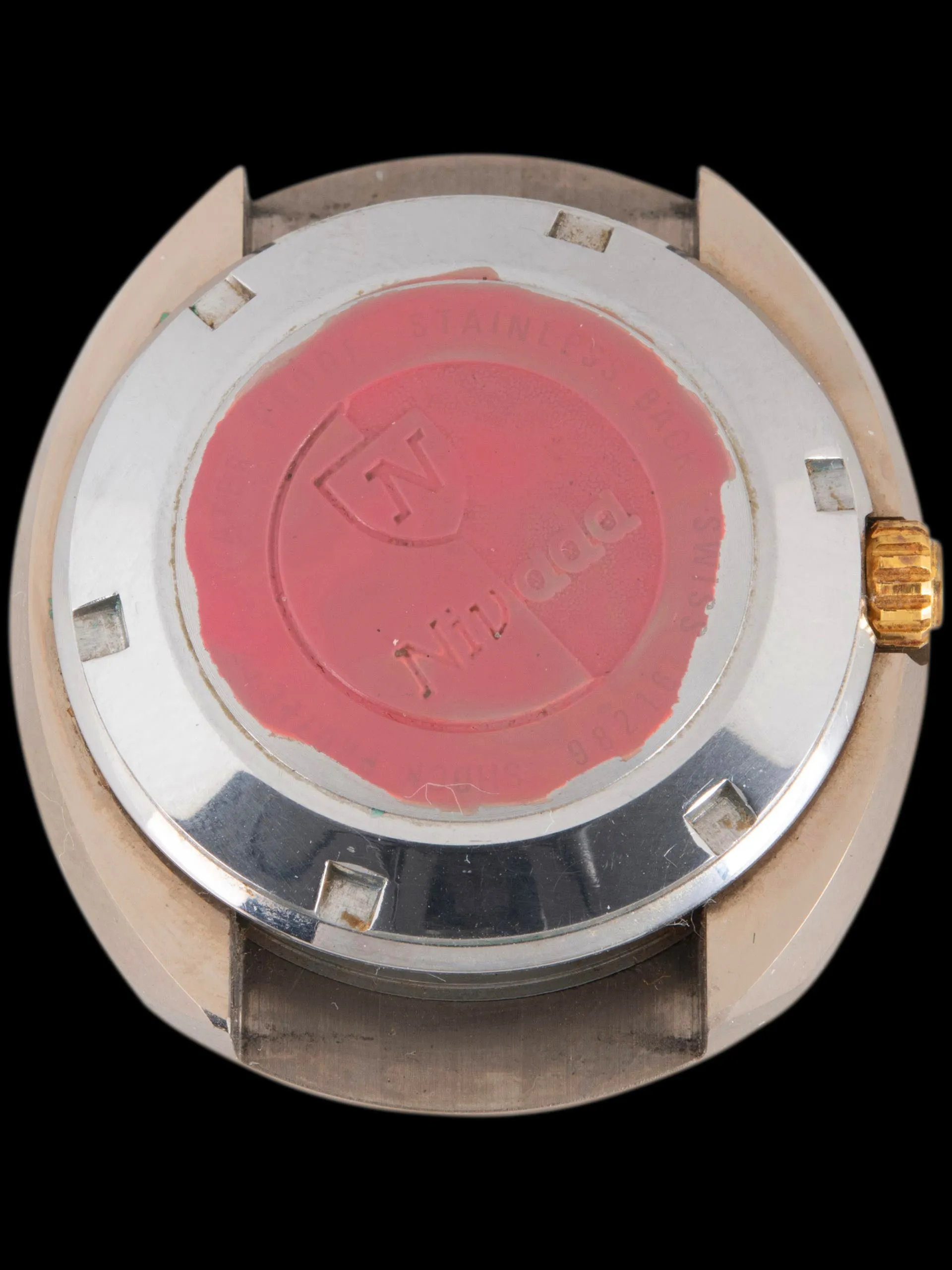 1970s Nivada Automatic Branca (Ref. 98216) Tiger Eye Stone Dial
