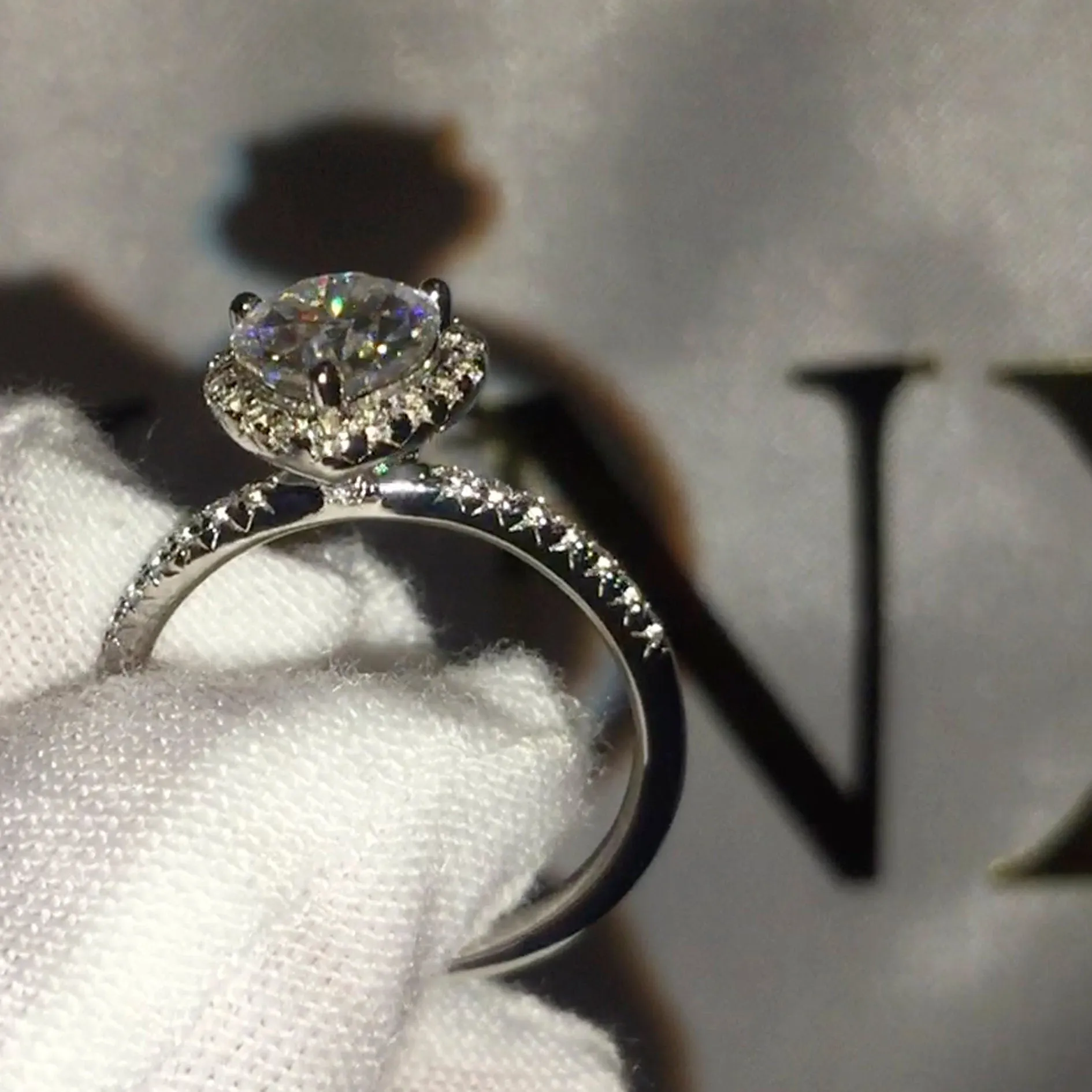 1ct | Diamond Heart Ring | Moissanite Engagement Rings