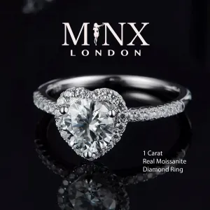 1ct | Diamond Heart Ring | Moissanite Engagement Rings