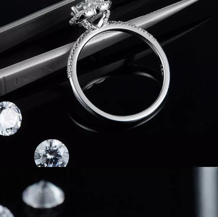 1ct | Diamond Heart Ring | Moissanite Engagement Rings