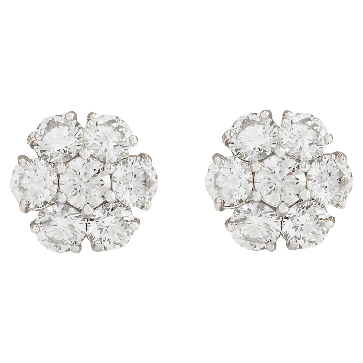2.00 Carat Natural Diamond 14K White Gold Earrings