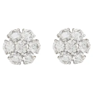 2.00 Carat Natural Diamond 14K White Gold Earrings