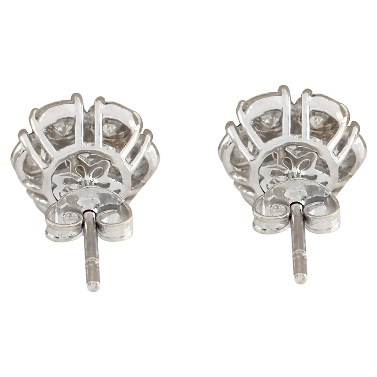 2.00 Carat Natural Diamond 14K White Gold Earrings