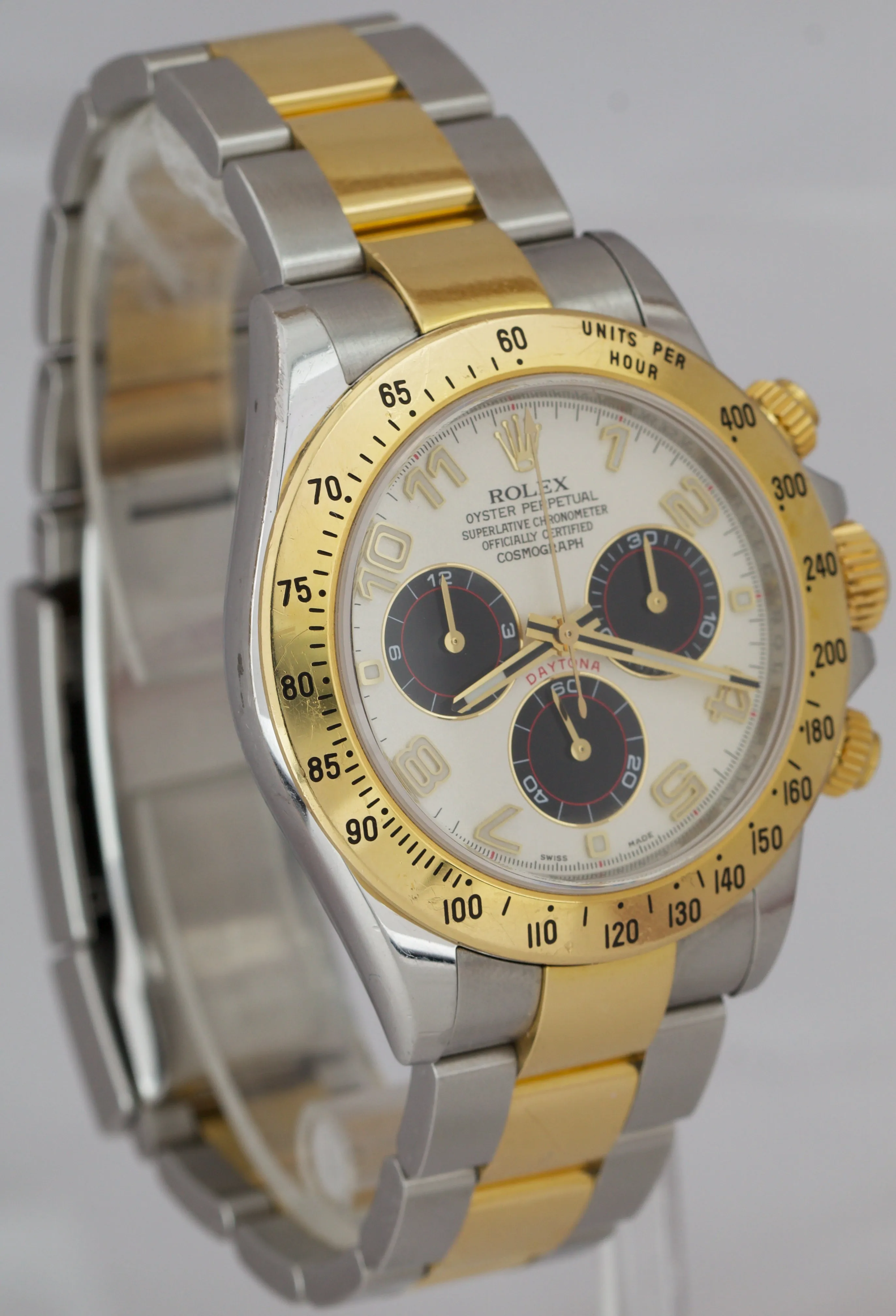 2011 Rolex Daytona White Arabic REHAUT PANDA Chronograph 40mm Watch 116523