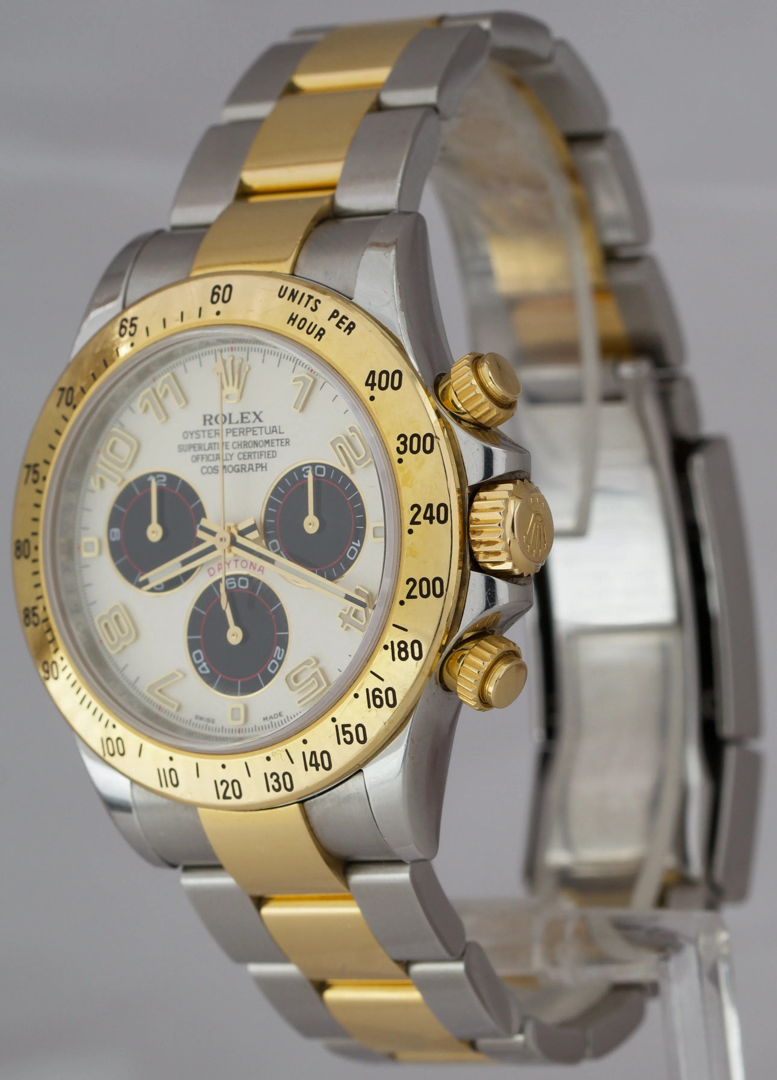 2011 Rolex Daytona White Arabic REHAUT PANDA Chronograph 40mm Watch 116523