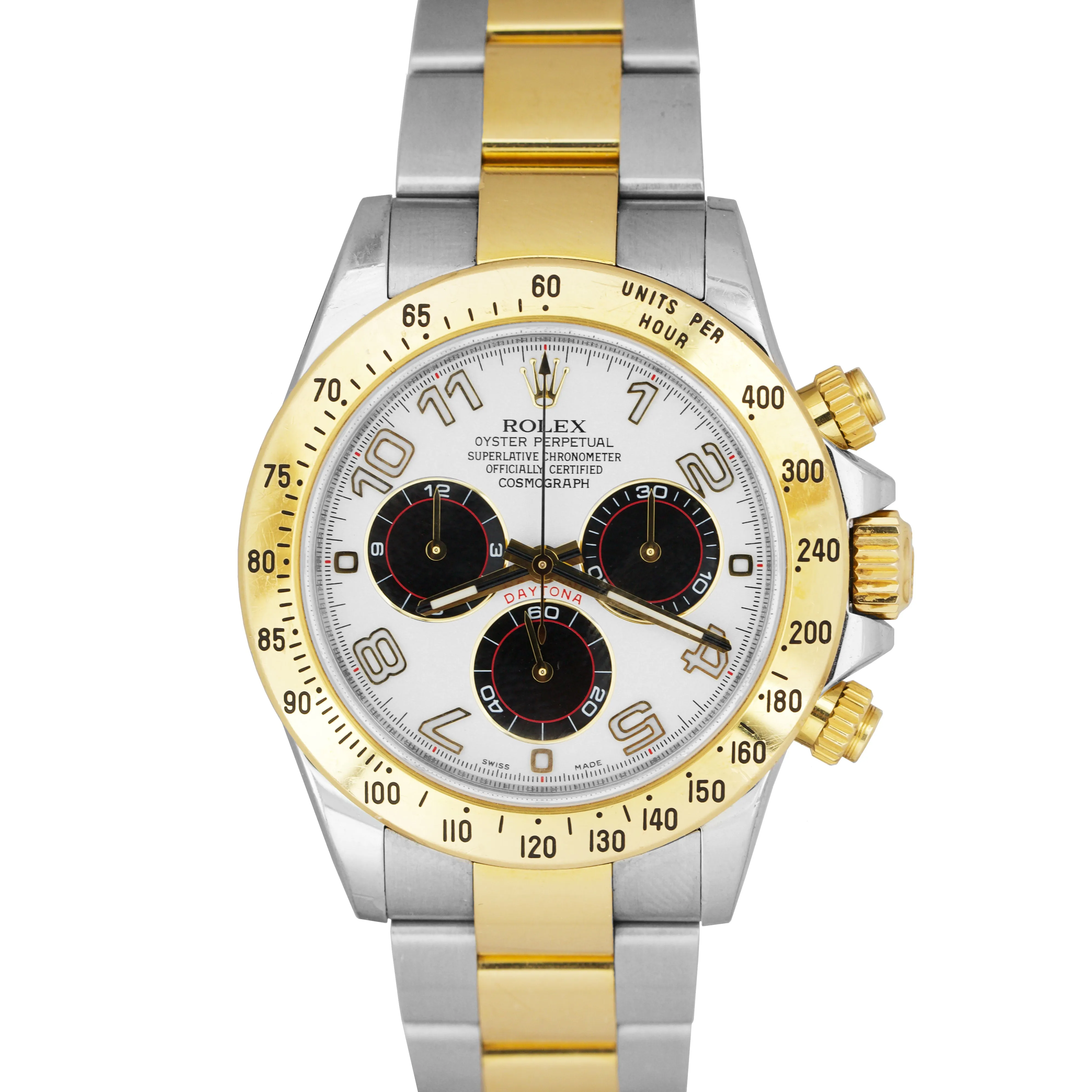 2011 Rolex Daytona White Arabic REHAUT PANDA Chronograph 40mm Watch 116523