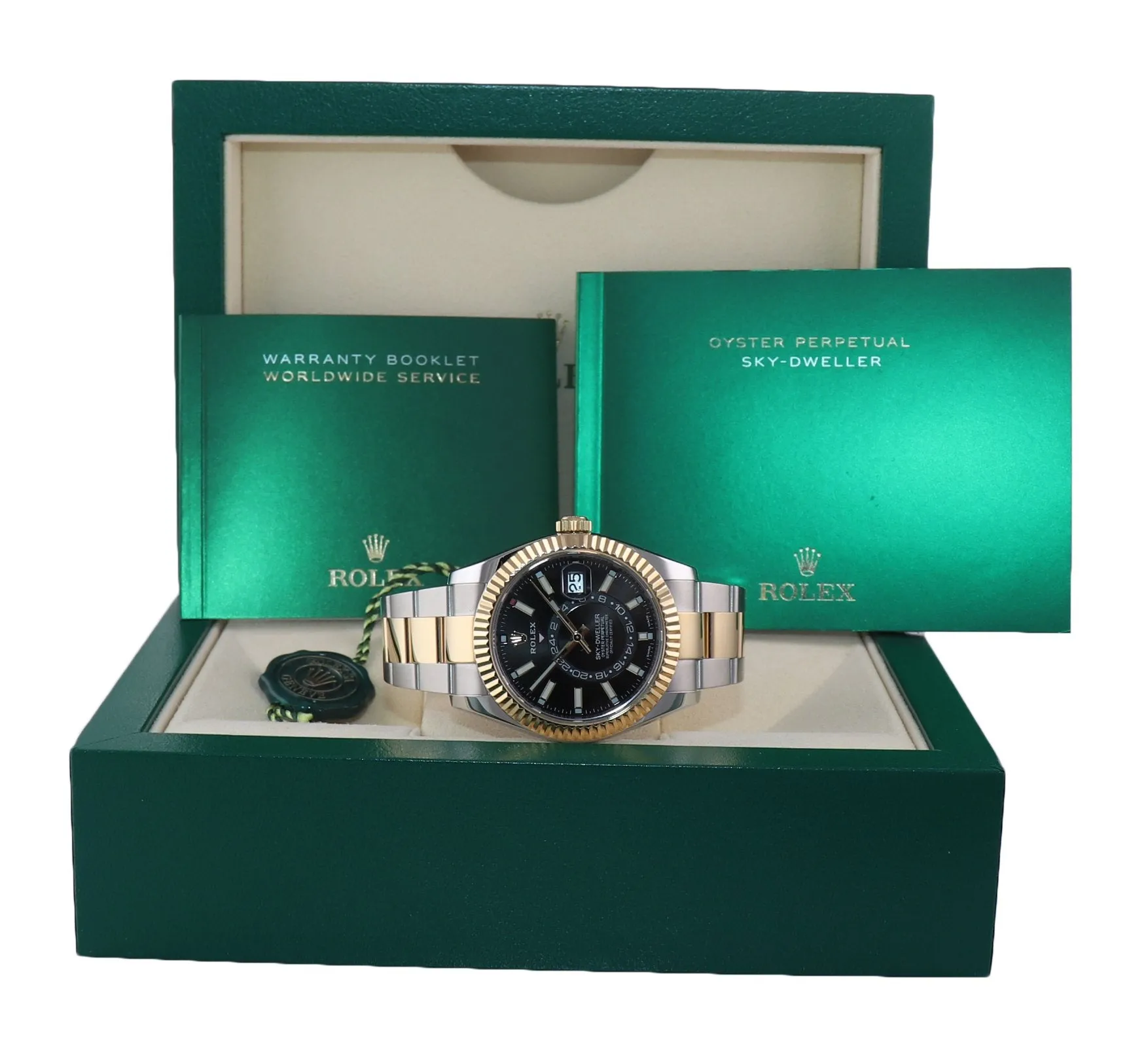 2020-2021 Rolex Sky-Dweller 326933 Black 18K Two Tone Gold Steel 42mm Watch Box