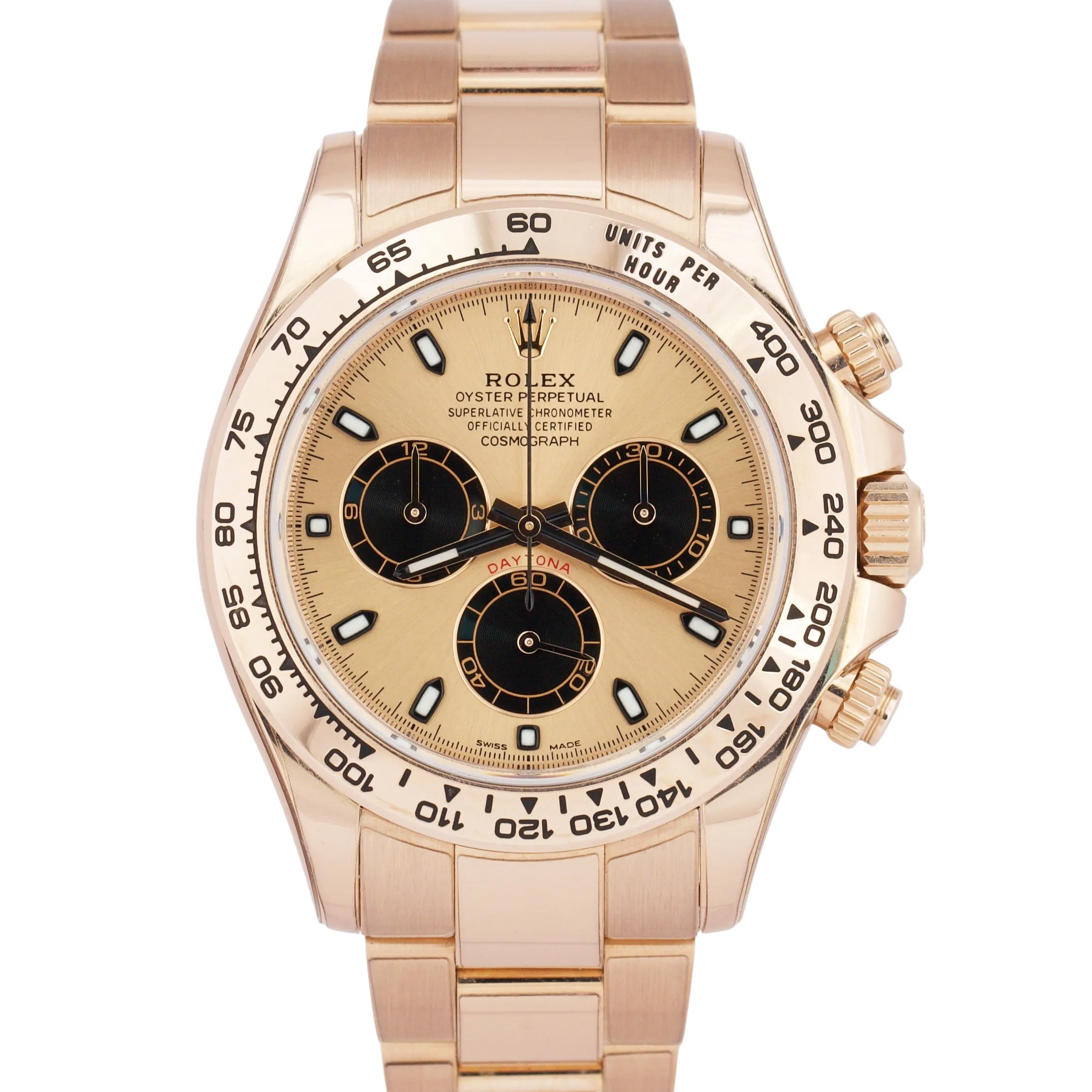 2022 PAPERS Rolex Daytona SUNDUST PINK 40mm 18K Rose Gold Watch 116505 BOX