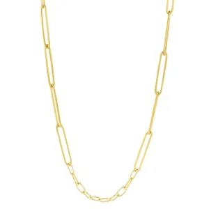 22K Gold Handmade Link Chain - 16.5" Length