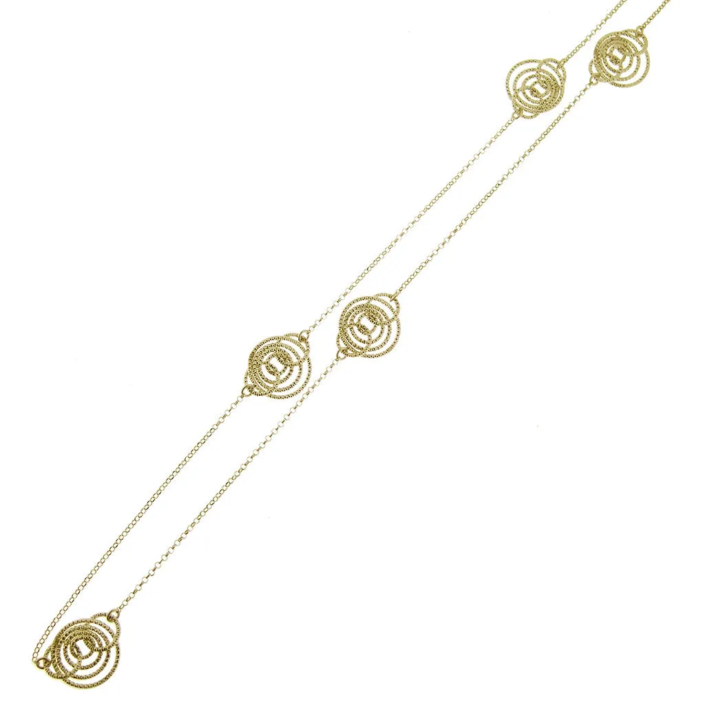22k Gold Plated Sterling Silver 30" Necklace