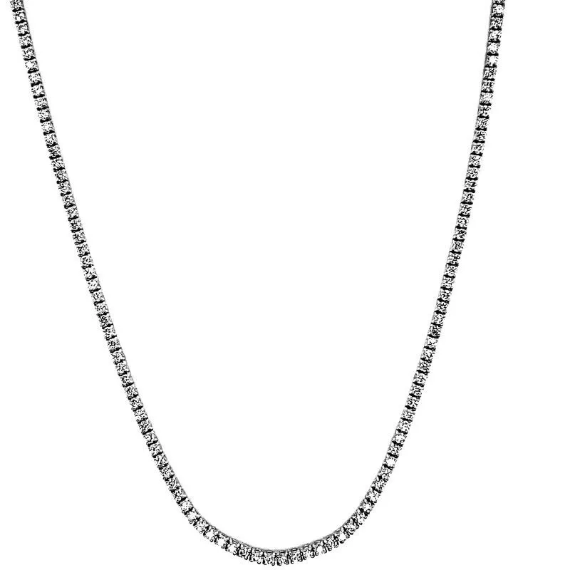 2.50 Carat Natural Diamond Tennis Necklace 16 '' G SI 14K White Gold