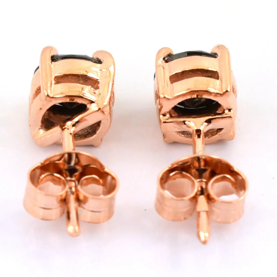 2.50 Ct AAA Certified Black Diamond Solitaire Studs in 925 Silver, Great Luster & Amazing Look