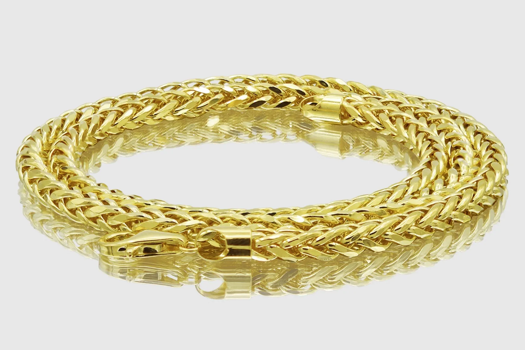2.5mm - 5.5mm Wheat Chain Necklace - 10k Yellow Gold