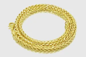 2.5mm - 5.5mm Wheat Chain Necklace - 10k Yellow Gold