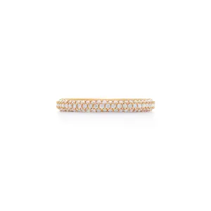 3-Row Ring with Pavé Diamonds