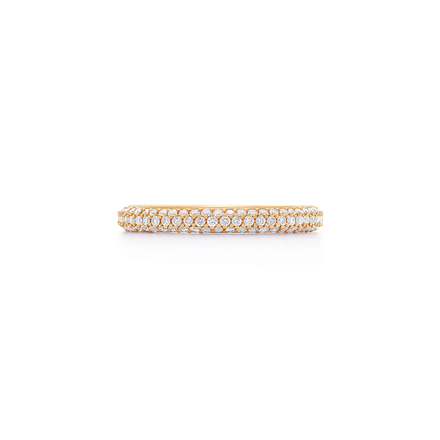 3-Row Ring with Pavé Diamonds