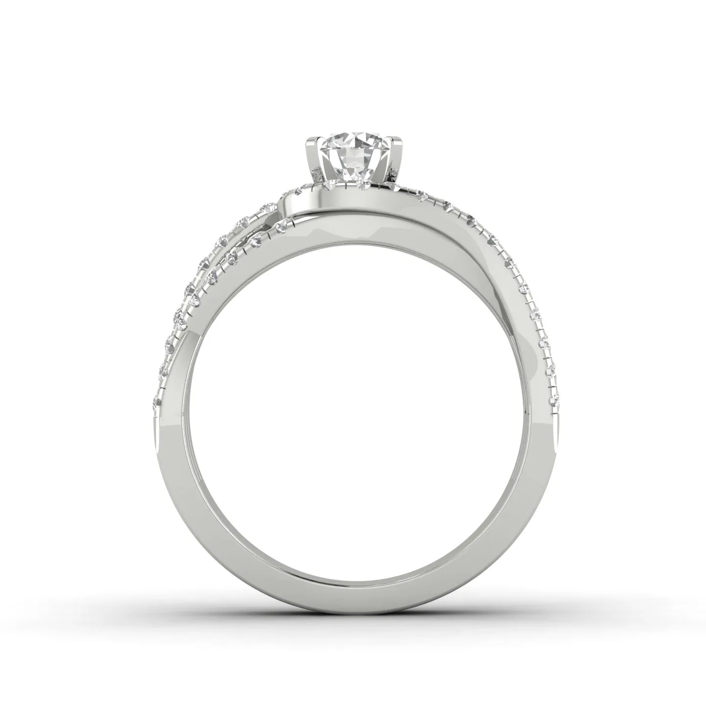3/4 Carat TW Diamond Halo Engagement Ring in 10k White Gold (J-K, I2-I3)