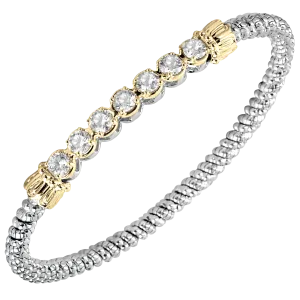 7 Stone Stackable Bangle Bracelet