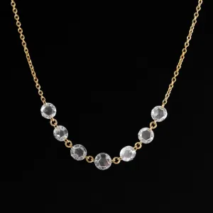 .72ctw Rose Cut Diamond Pierced Station Necklace