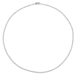 8.50 Carat Natural Diamond Tennis Necklace G SI 14K White Gold 17 inches