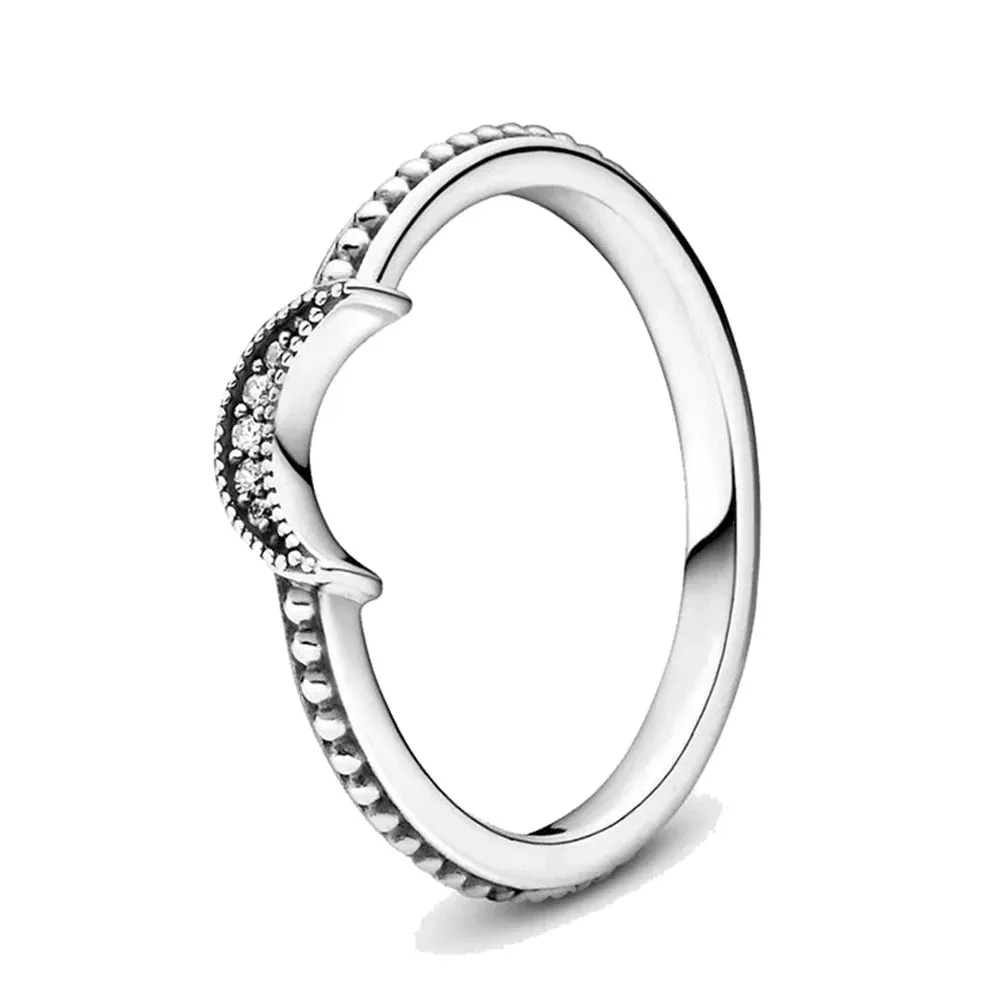 925 Silver Stackable Love Heart Crown Ring For Women Original Silver 925 Rings Brand Jewelry Gift
