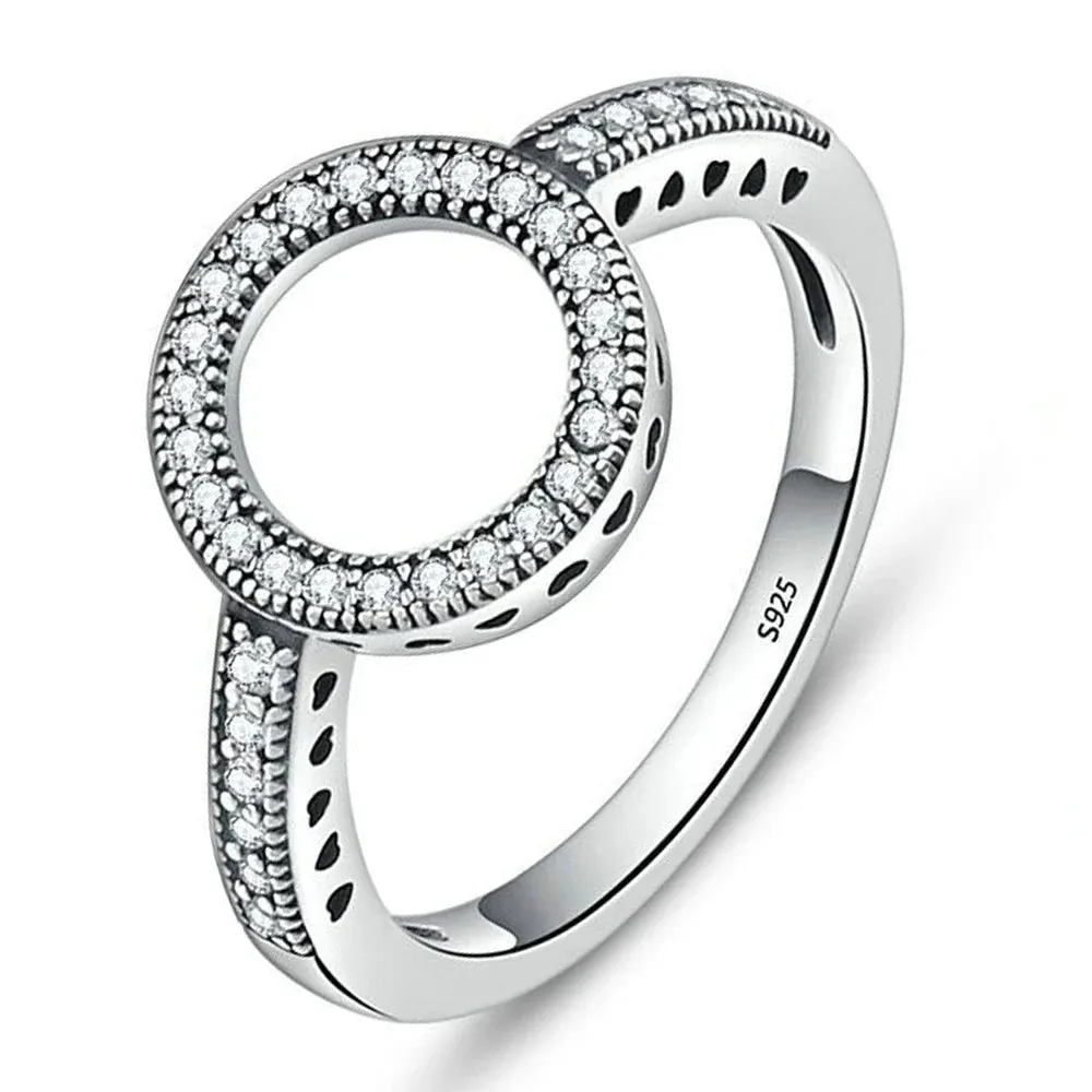925 Silver Stackable Love Heart Crown Ring For Women Original Silver 925 Rings Brand Jewelry Gift