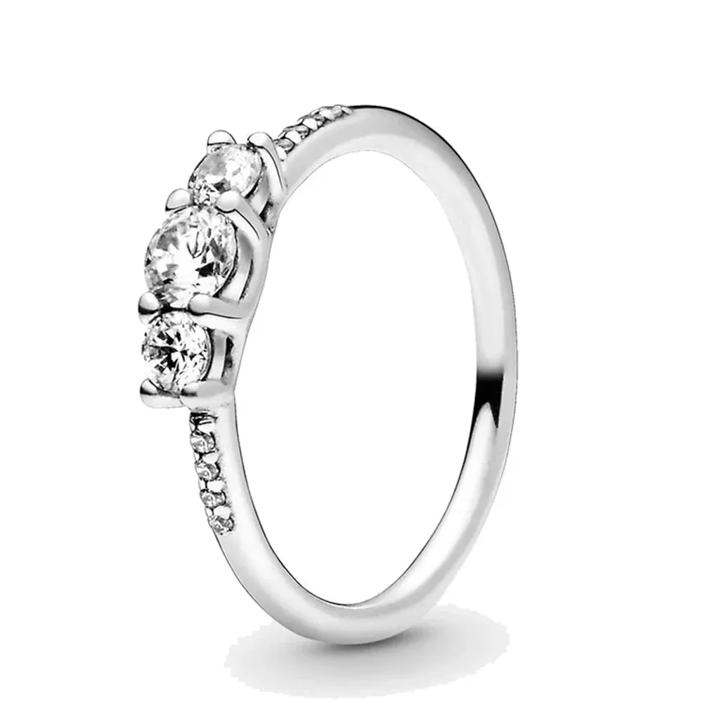 925 Silver Stackable Love Heart Crown Ring For Women Original Silver 925 Rings Brand Jewelry Gift