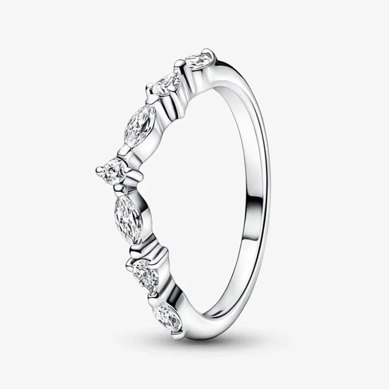 925 Silver Stackable Love Heart Crown Ring For Women Original Silver 925 Rings Brand Jewelry Gift